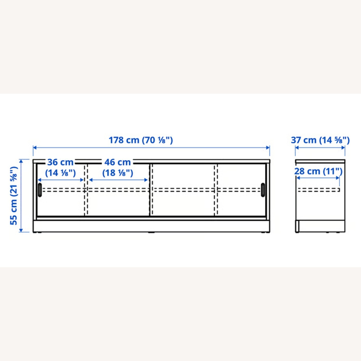IKEA TONSTAD Dark Brown Wood Media Storage - image-7