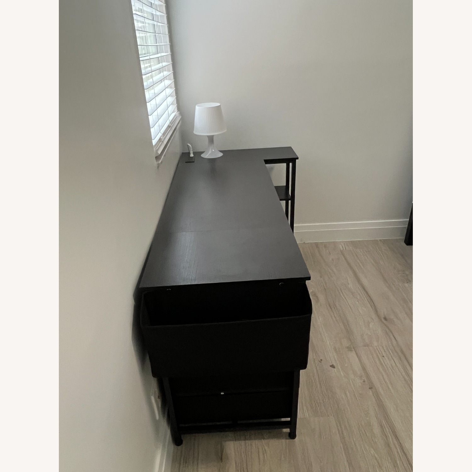 L Shaped PC Desk with Drawer and Storage Shelves - image-3