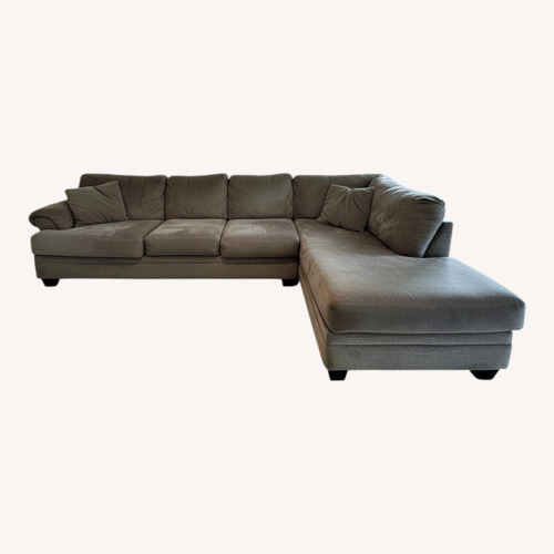 Used Dark Gray Fabric 2 Piece Sectional for sale on AptDeco