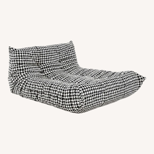 Used Ligne Roset Houndstooth Togo 40th Anniversary Chaise Lounge for sale on AptDeco