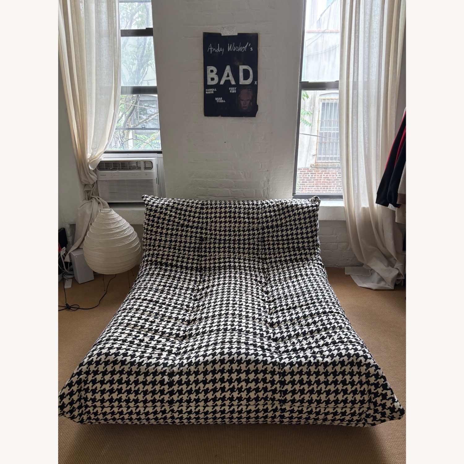 Ligne Roset Houndstooth Togo 40th Anniversary Chaise Lounge - image-1