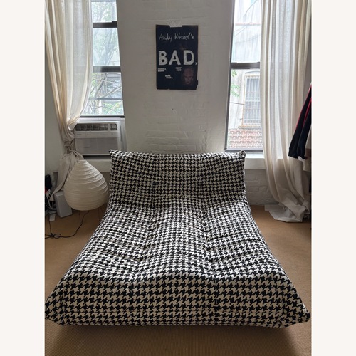 Used Ligne Roset Houndstooth Togo 40th Anniversary Chaise Lounge for sale on AptDeco