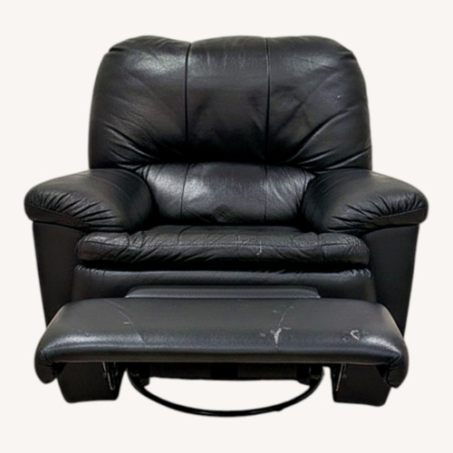 Used La-Z-Boy Black Faux Leather Recliner for sale on AptDeco