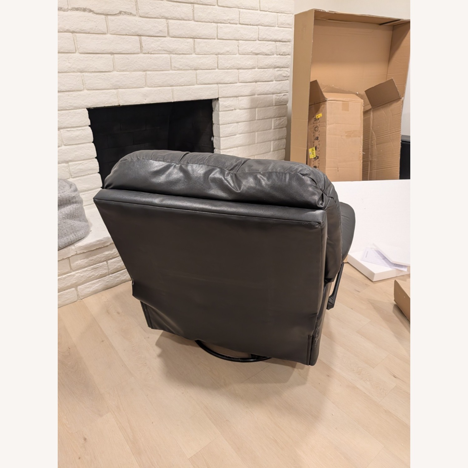 La-Z-Boy Black Faux Leather Recliner - image-2