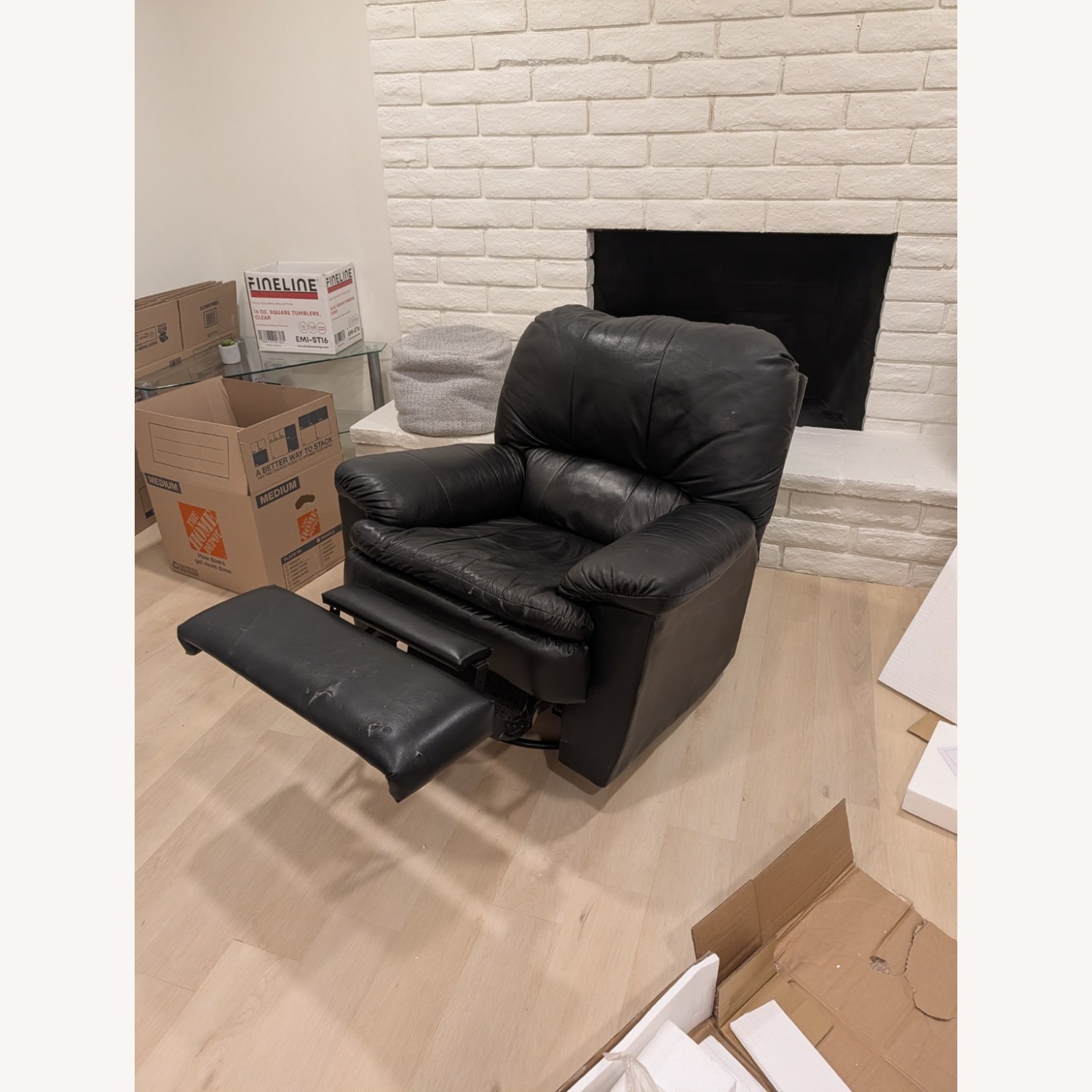 La-Z-Boy Black Faux Leather Recliner - image-1