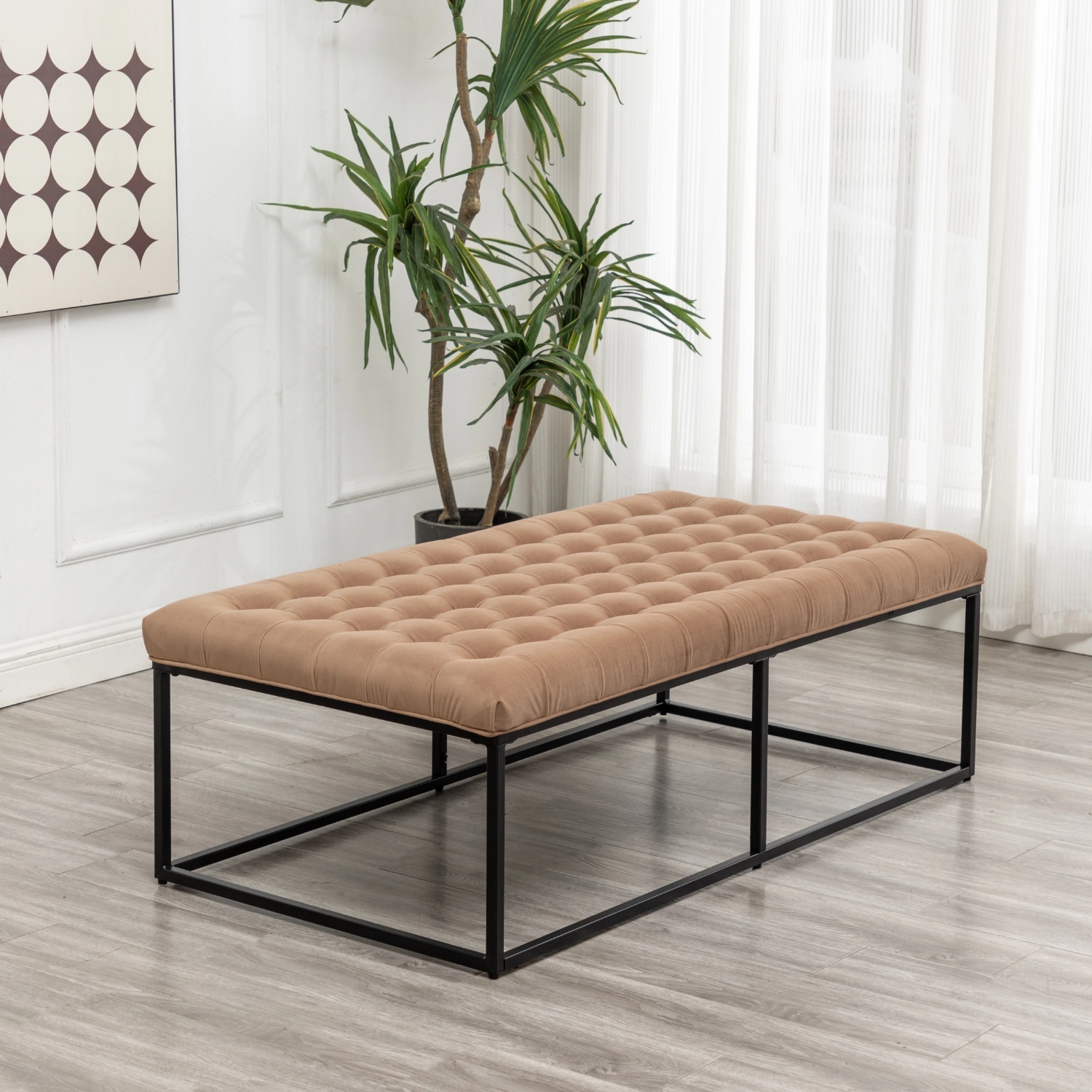 Dark Brown Ottoman - image-5