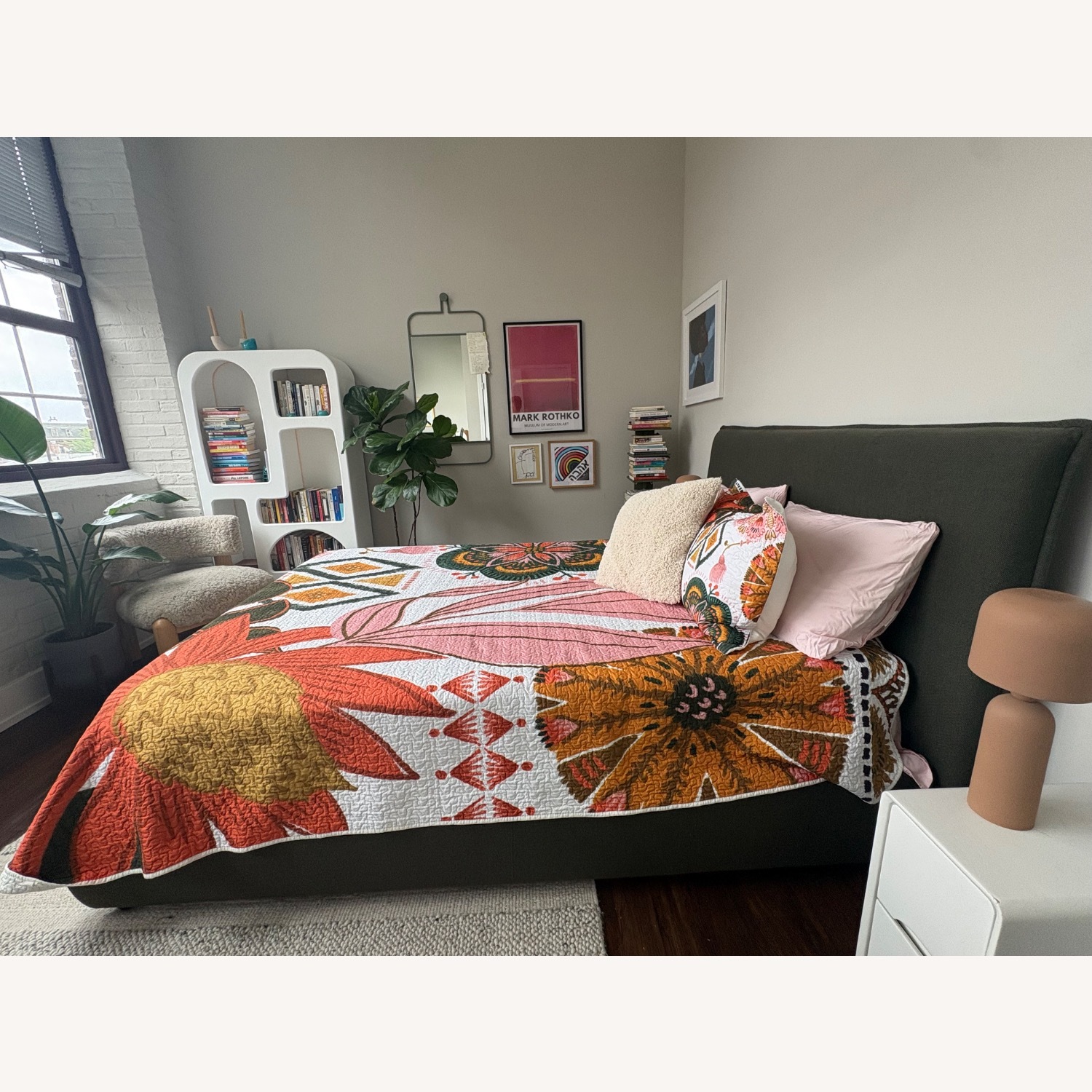 Joss & Main Timothy Green Fabric Queen Bed - image-1