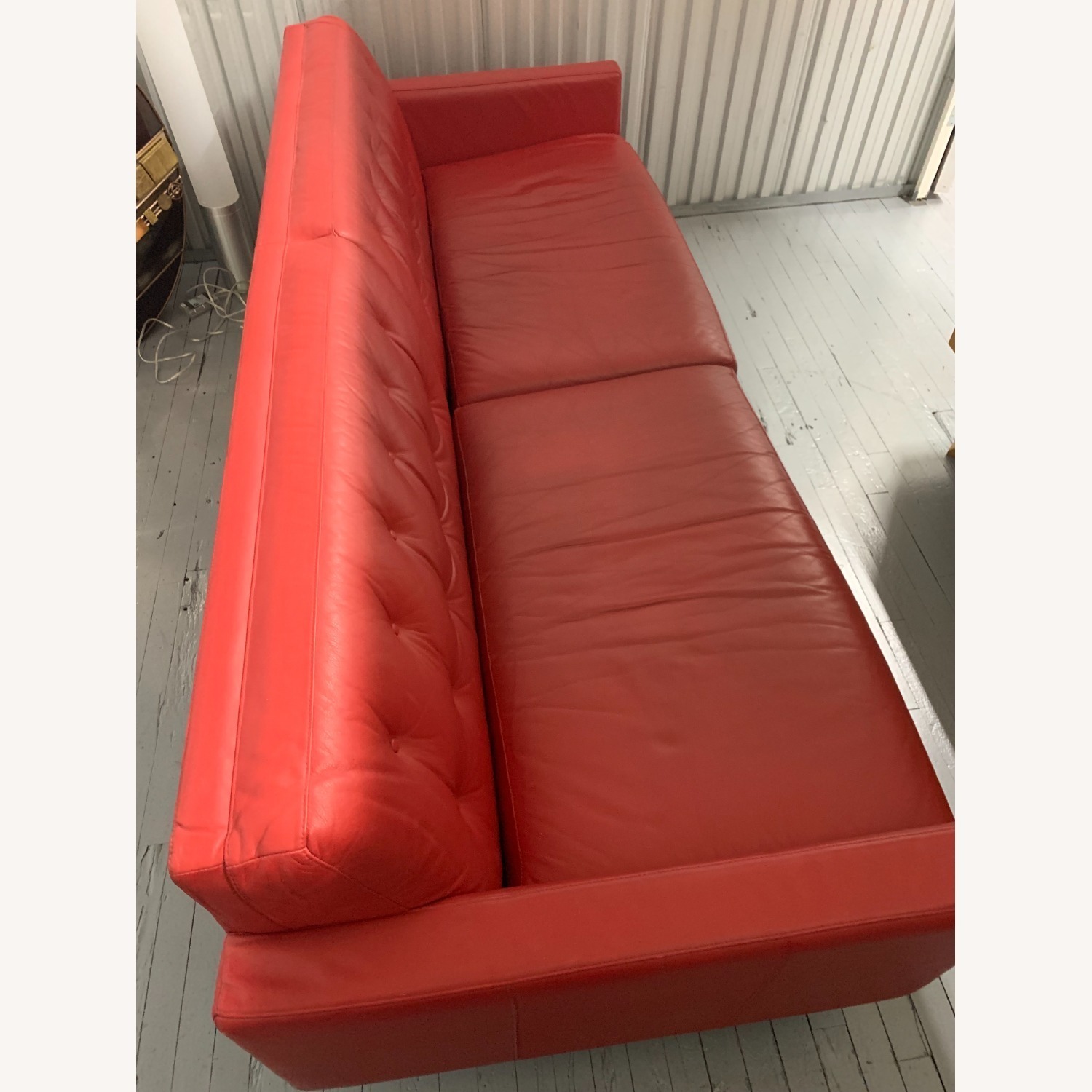 Room & Board Wells Red Leather 2 Seater Sofa - image-6