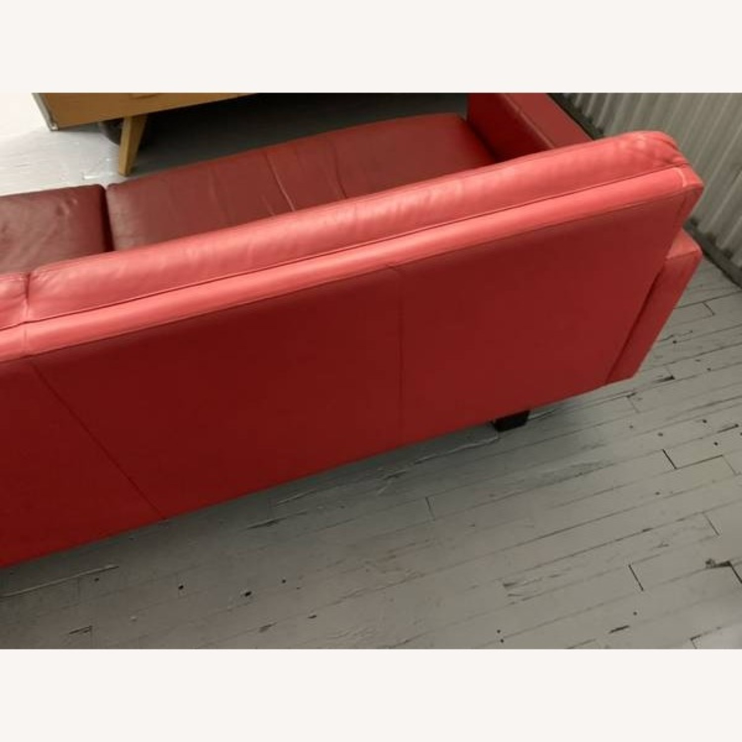 Room & Board Wells Red Leather 2 Seater Sofa - image-5
