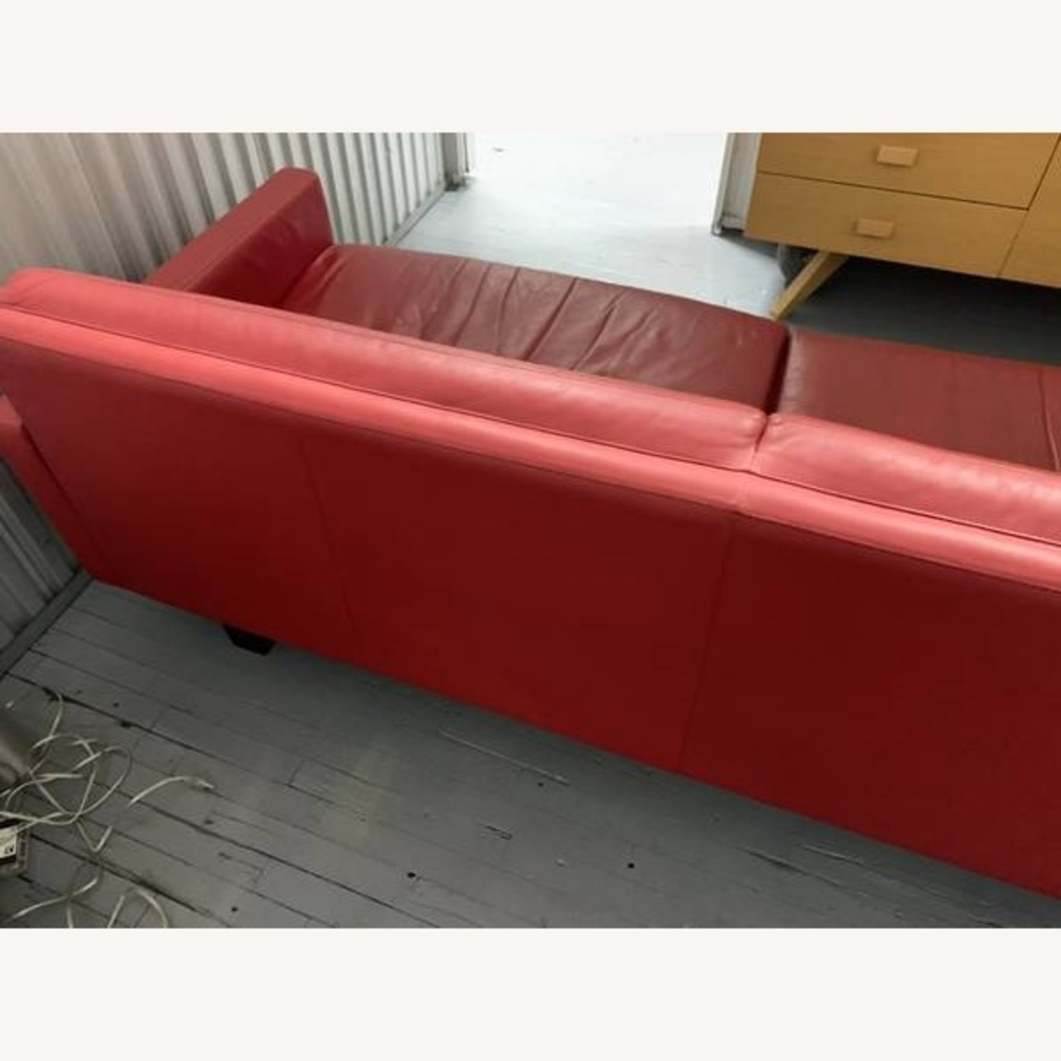 Room & Board Wells Red Leather 2 Seater Sofa - image-4