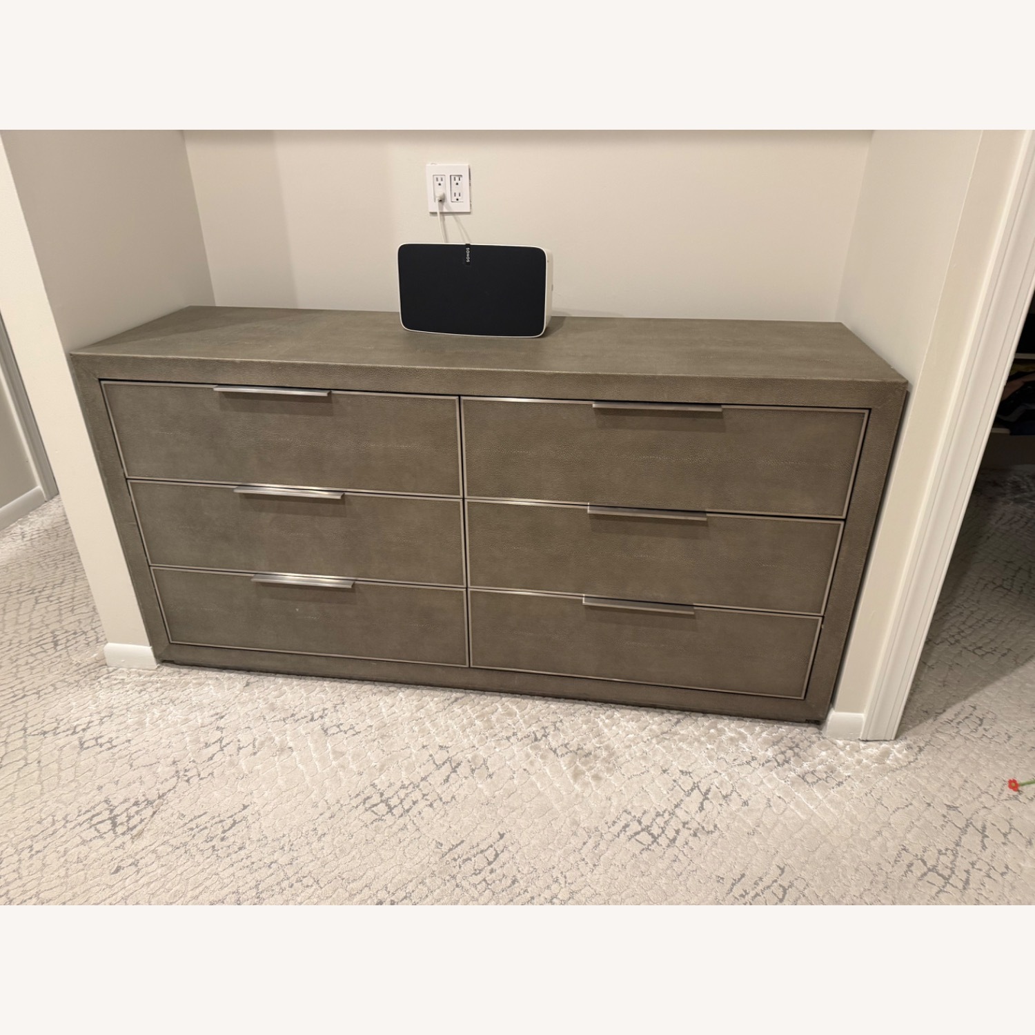 Restoration Hardware Cela Shagreen 6-drawer Dresser - image-1