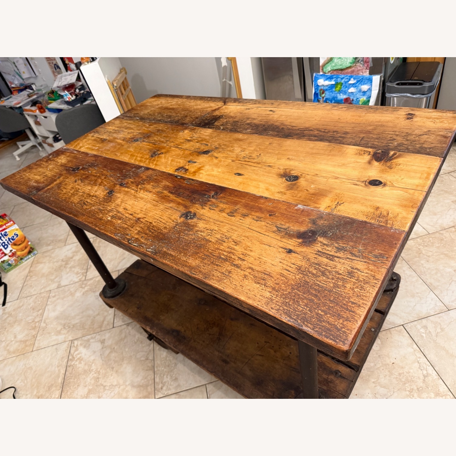 Natural Wood Kitchen Island - image-3