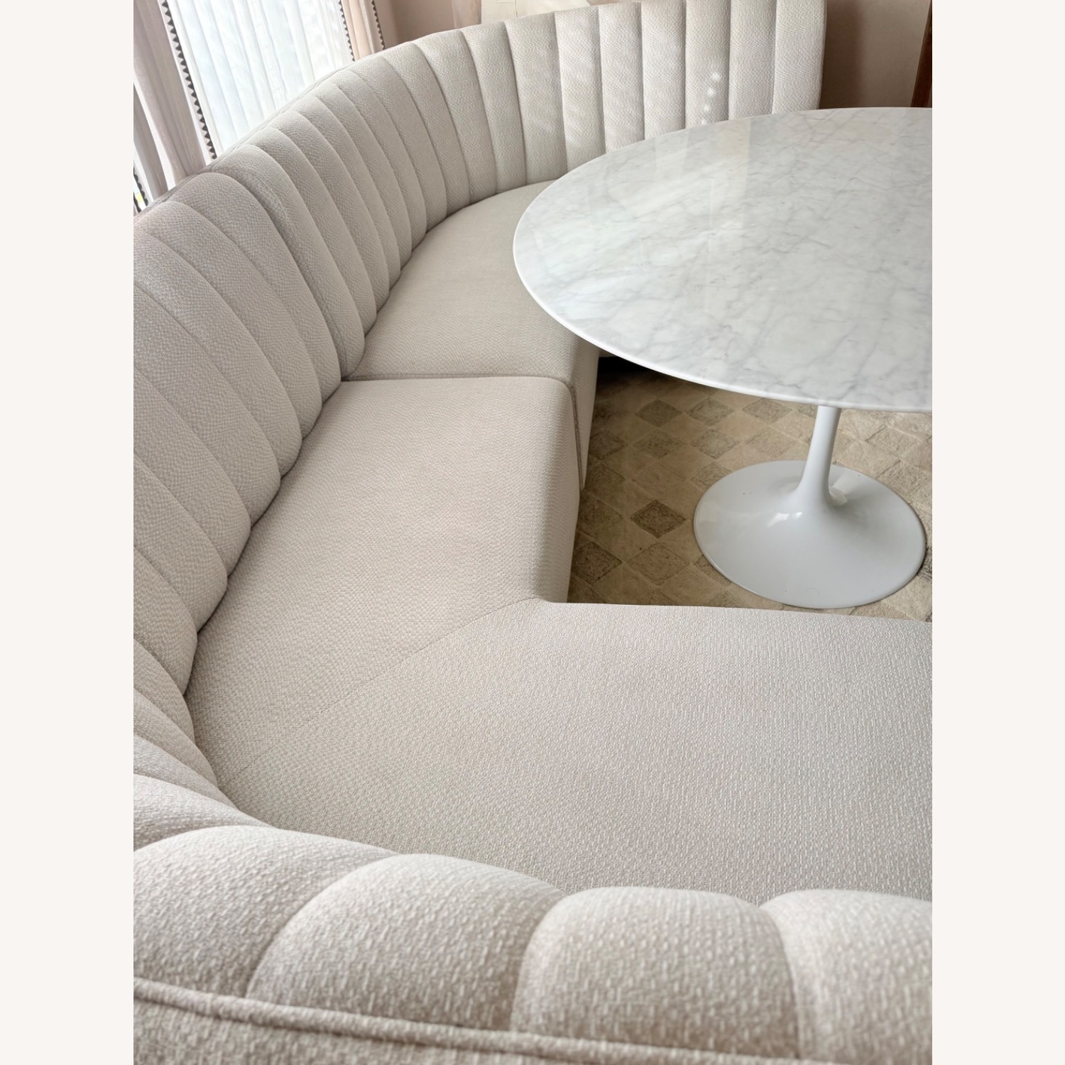 Williams Sonoma Garbo Natural Fabric Bench - image-4