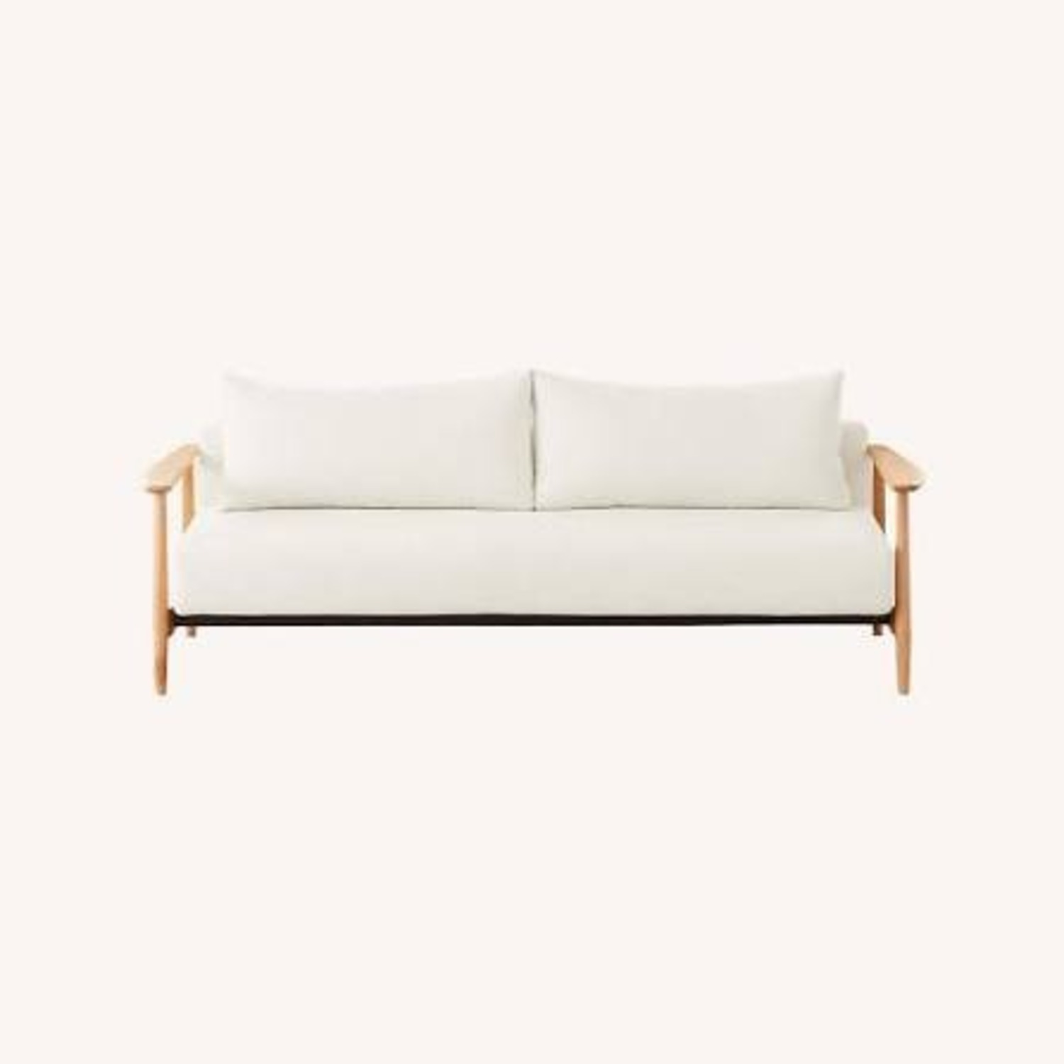 CB2 Una Ivory Boucle Sleeper Sofa - image-1