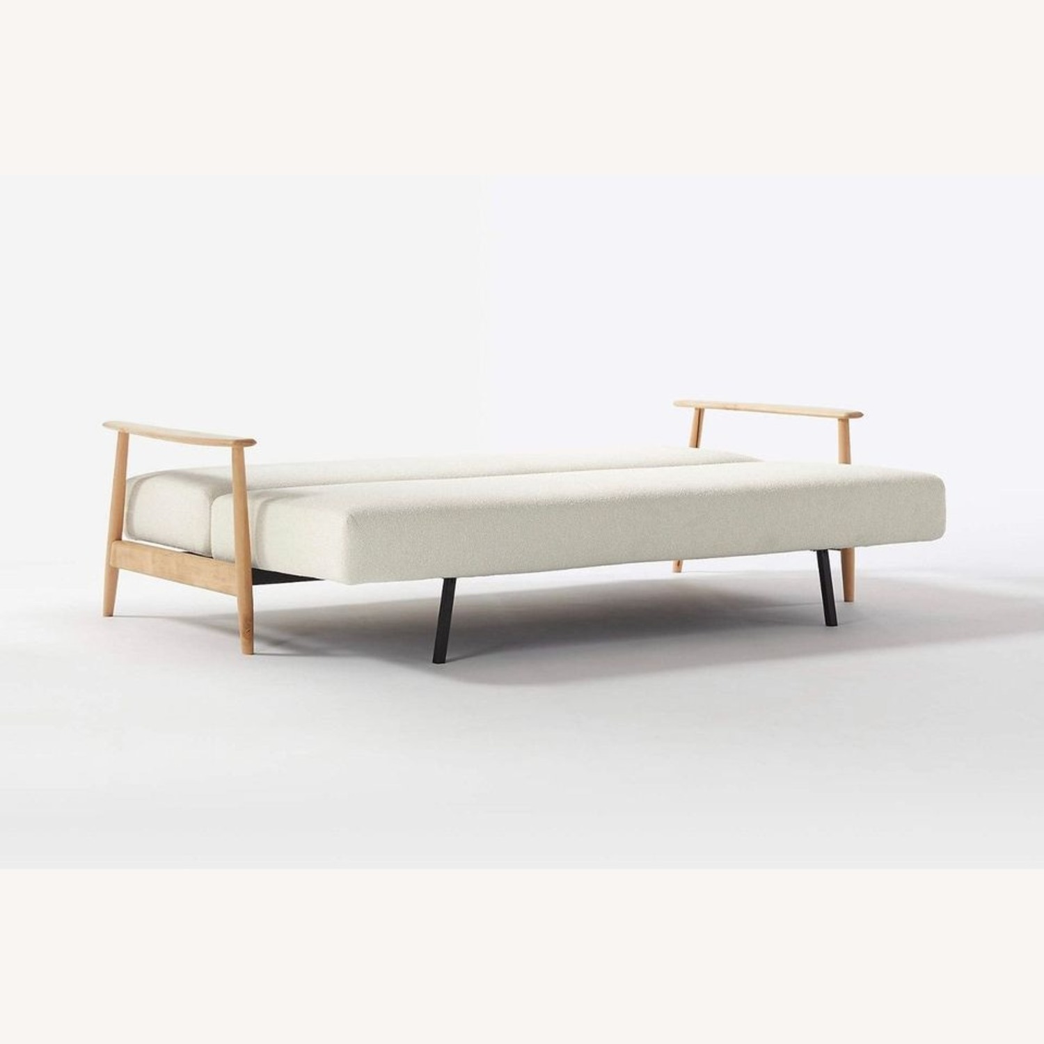 CB2 Una Ivory Boucle Sleeper Sofa - image-2