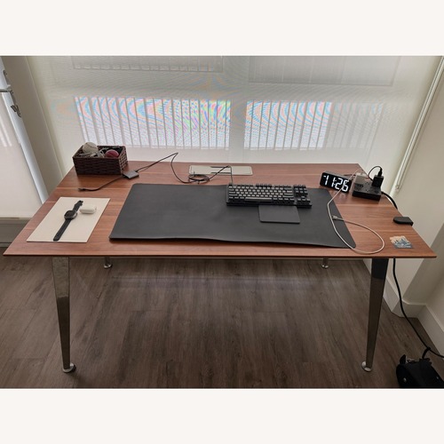 Used Branch Dark Brown Wood Desk for sale on AptDeco