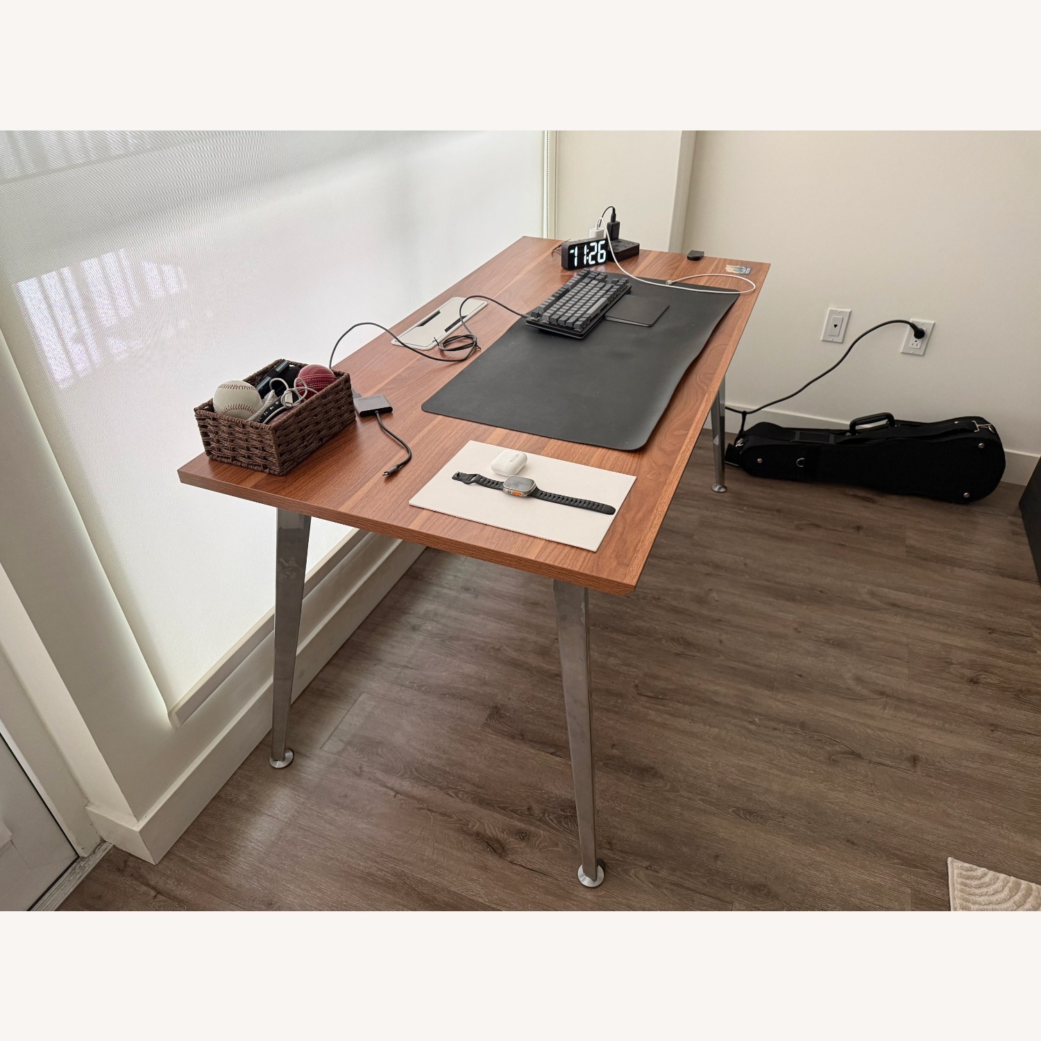 Branch Dark Brown Wood Desk - image-3