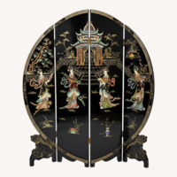 Vintage/Antique Finds Black Lacquer Room Divider