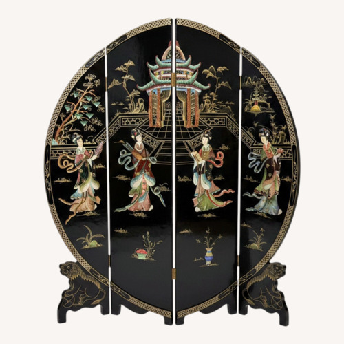 Used Vintage/Antique Finds Black Lacquer Room Divider for sale on AptDeco