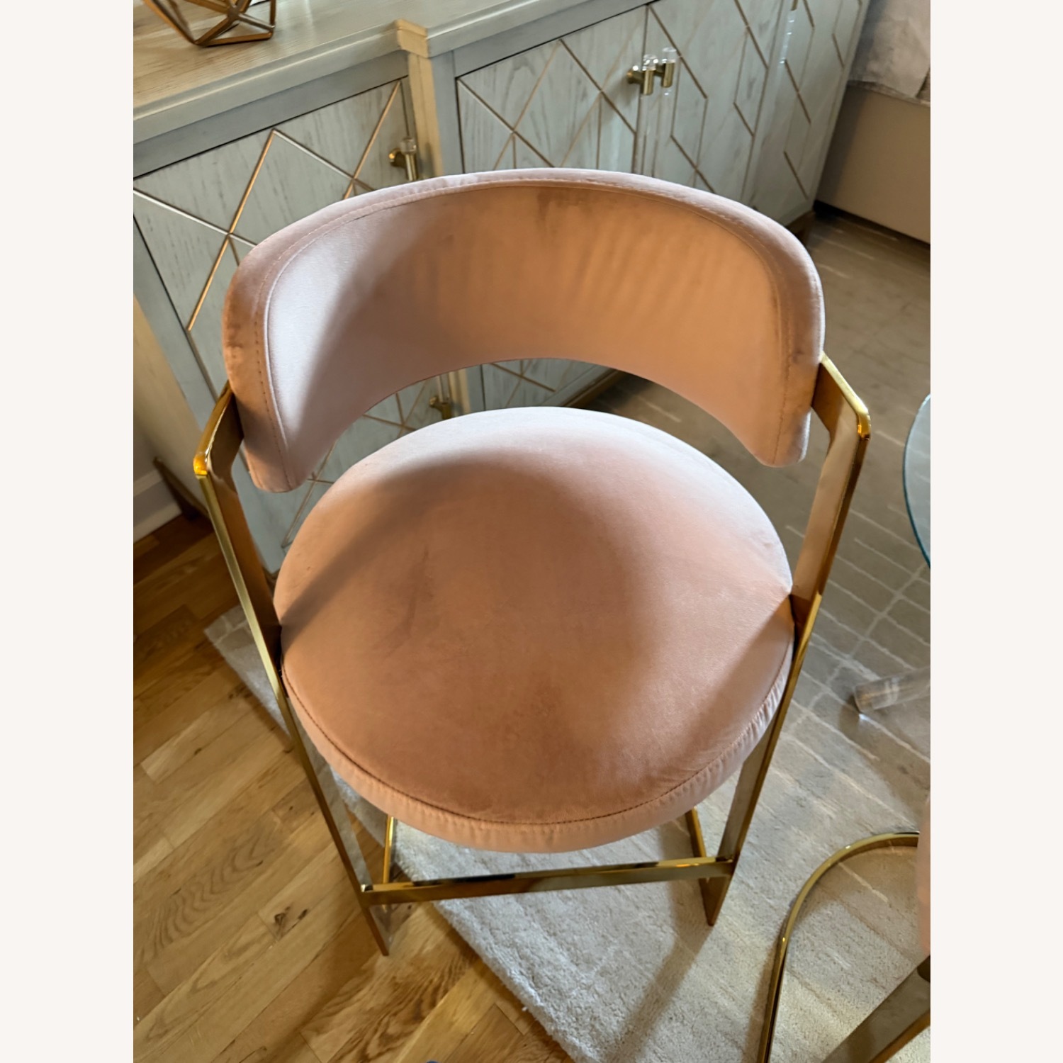 Stephanie Blush Velvet Stools - image-3