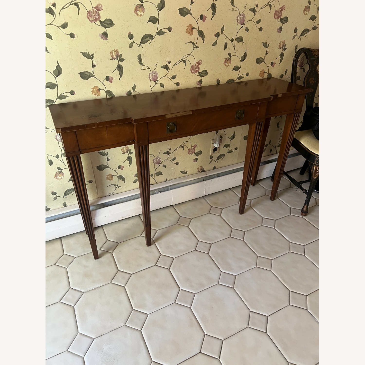 Vintage/Antique Finds Dark Brown Wood Side Table - image-1