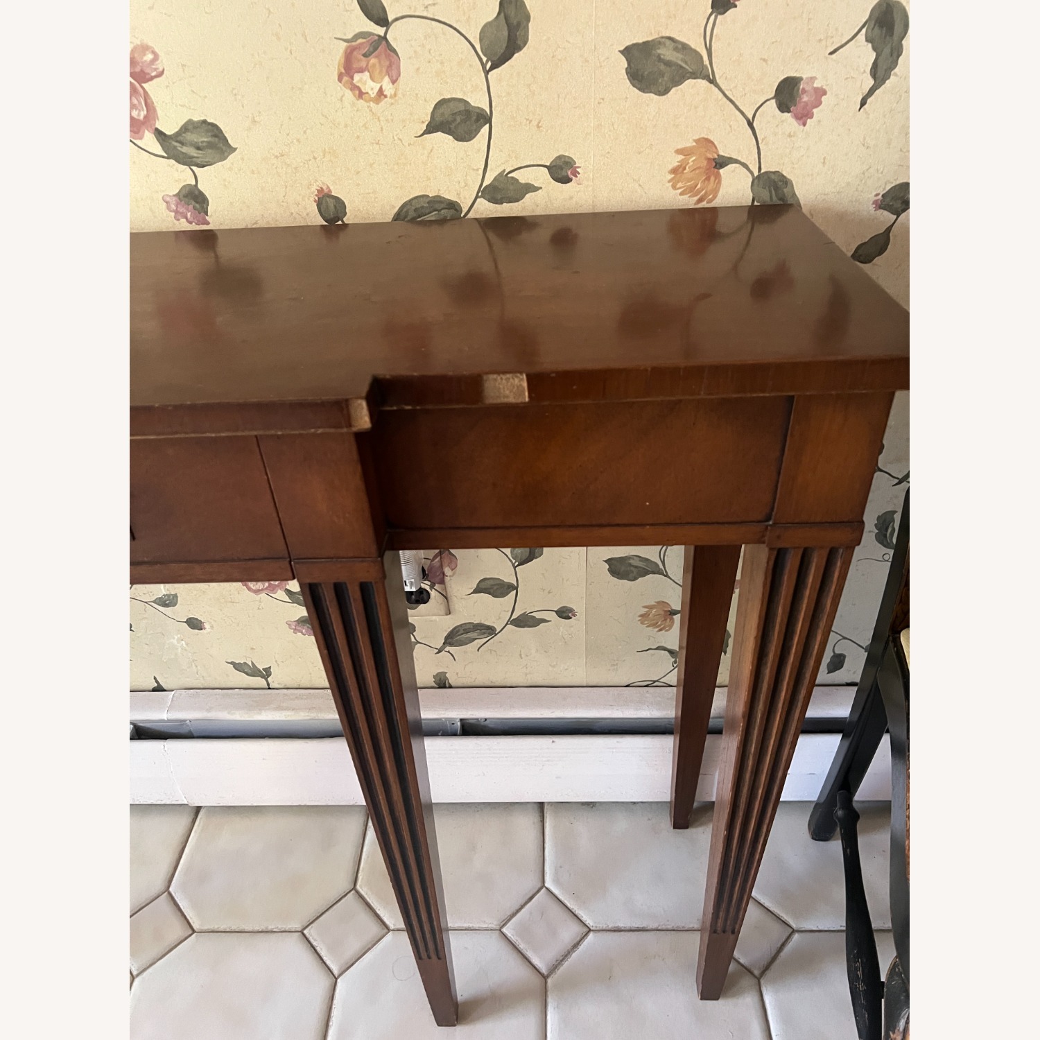 Vintage/Antique Finds Dark Brown Wood Side Table - image-4