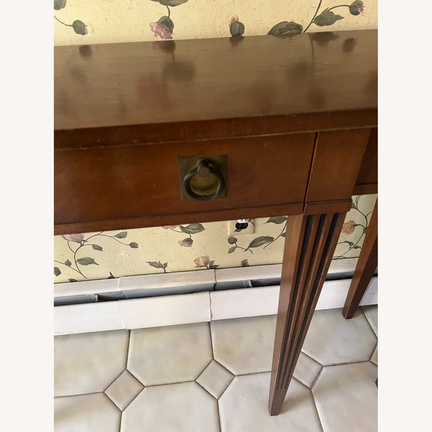 Vintage/Antique Finds Dark Brown Wood Side Table - image-5