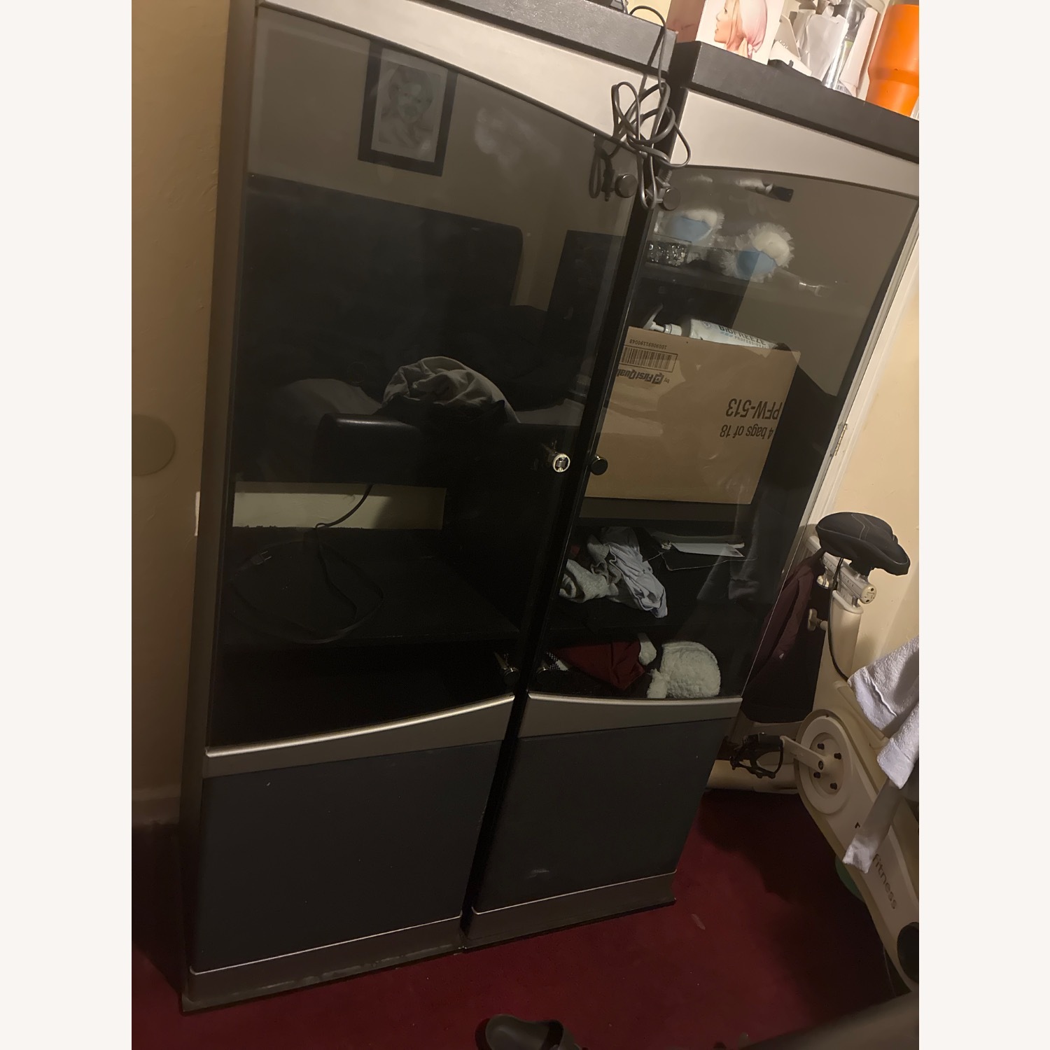 Techwood Black Entertainment Center Shelves  - image-2