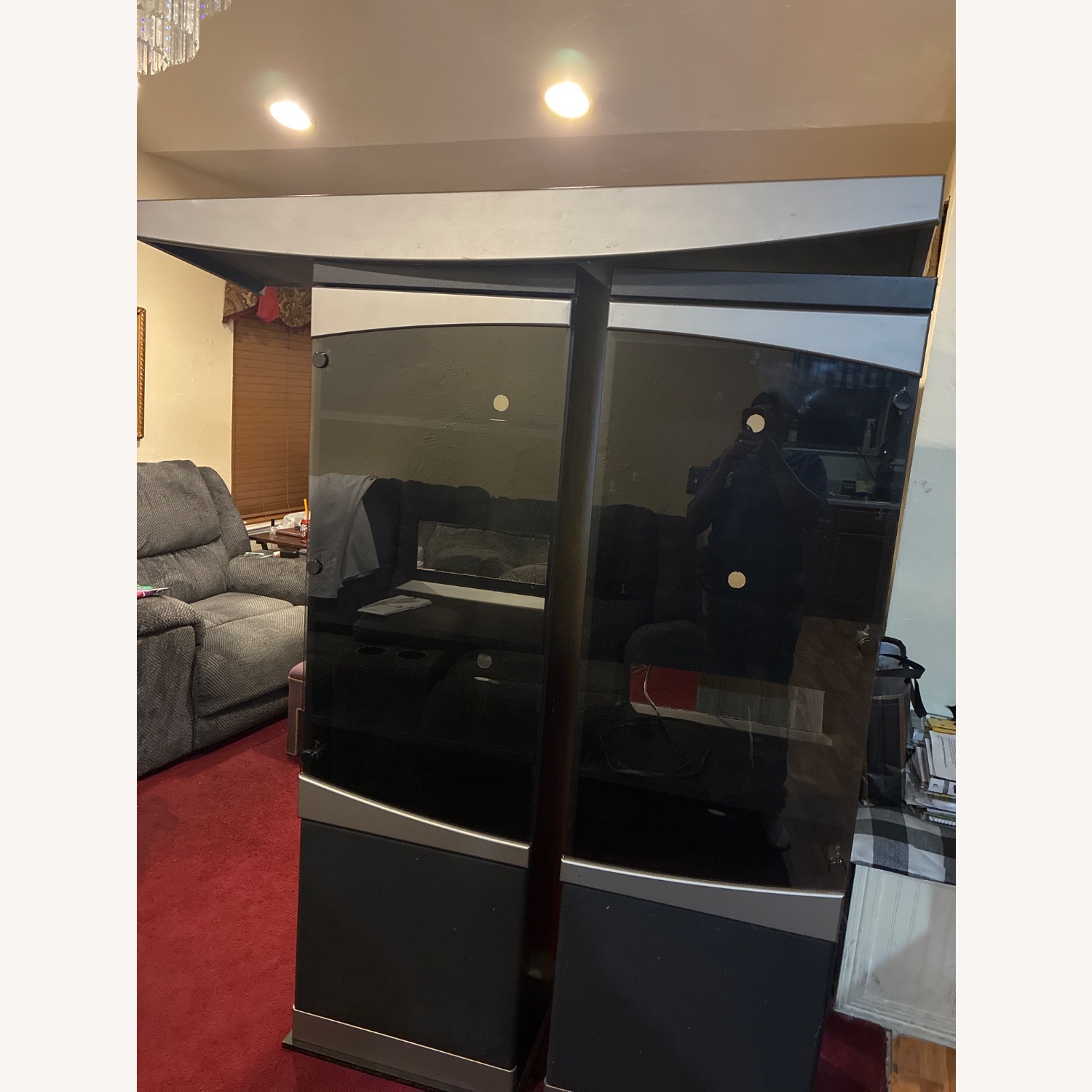 Techwood Black Entertainment Center Shelves  - image-1