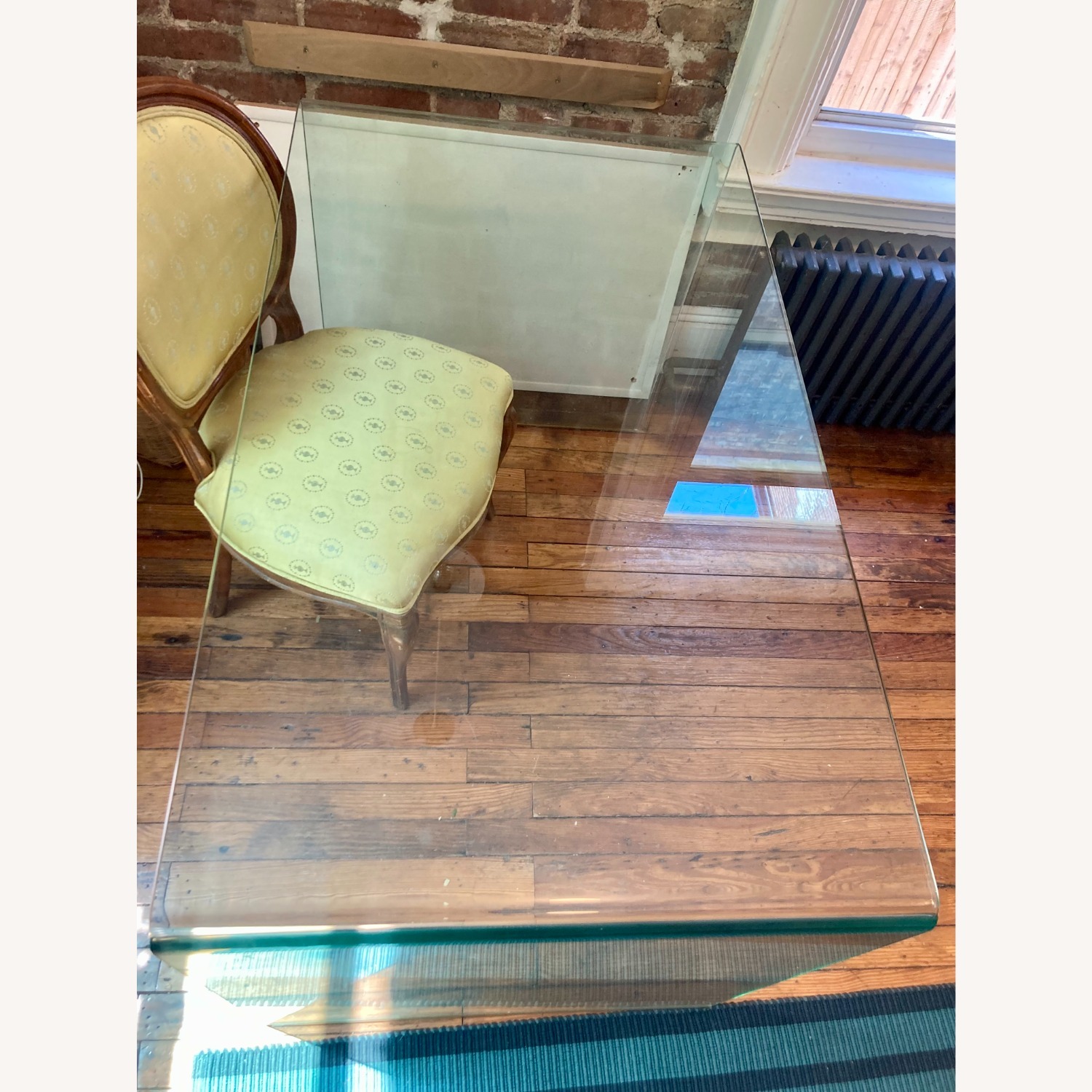 Modern Glass Waterfall Desk - image-2