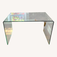 Modern Glass Waterfall Desk