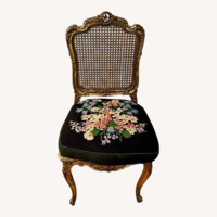 Vintage Louis XV Style Chair with Cushion