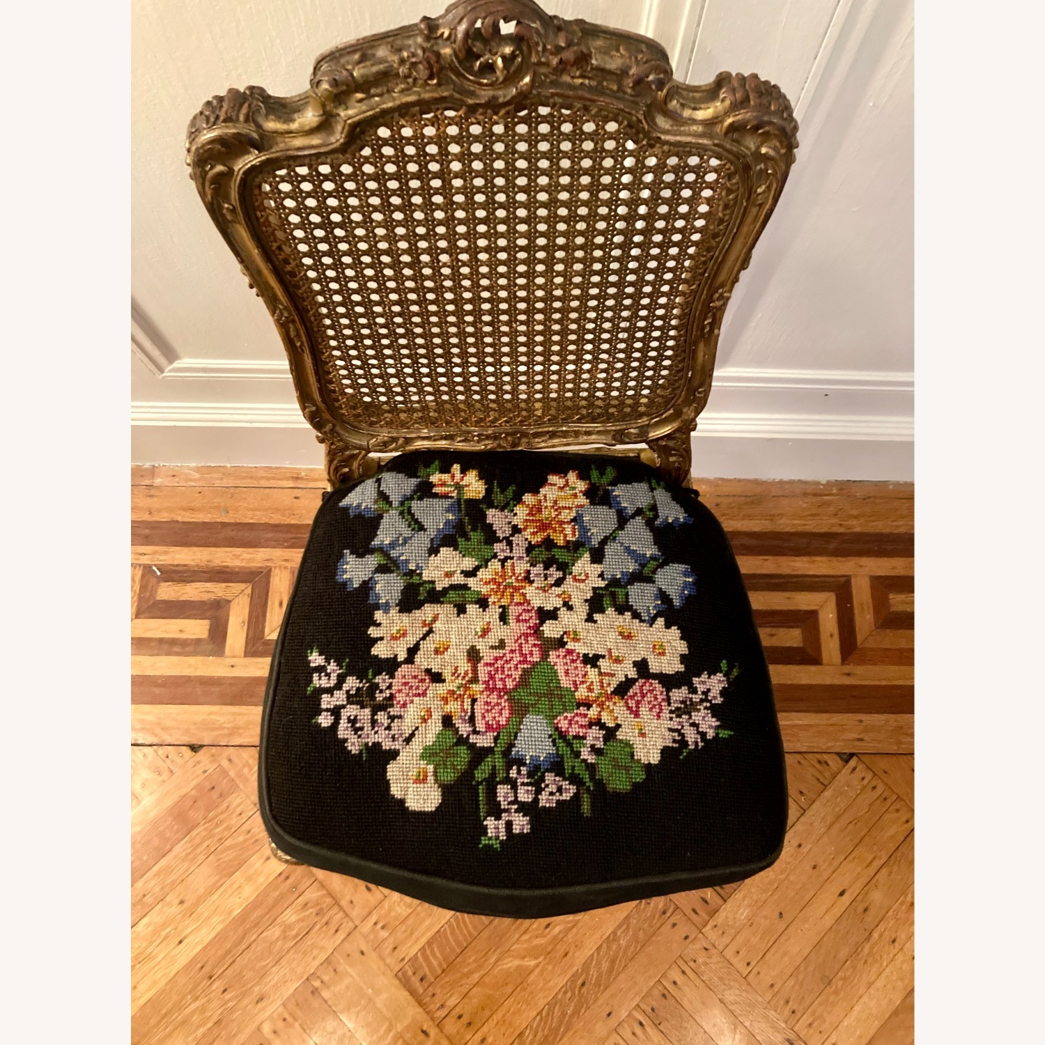 Vintage Louis XV Style Chair with Cushion - image-2