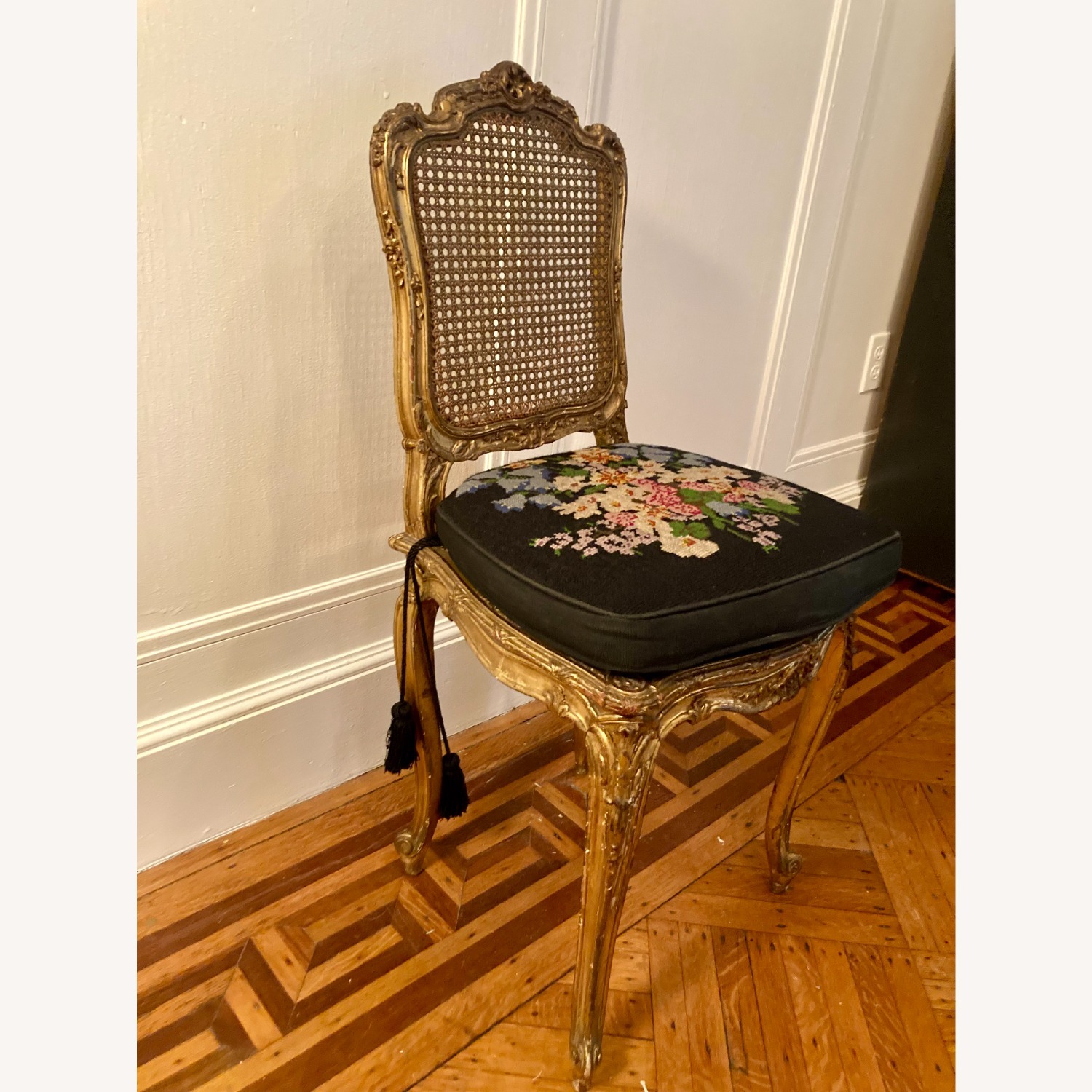 Vintage Louis XV Style Chair with Cushion - image-3