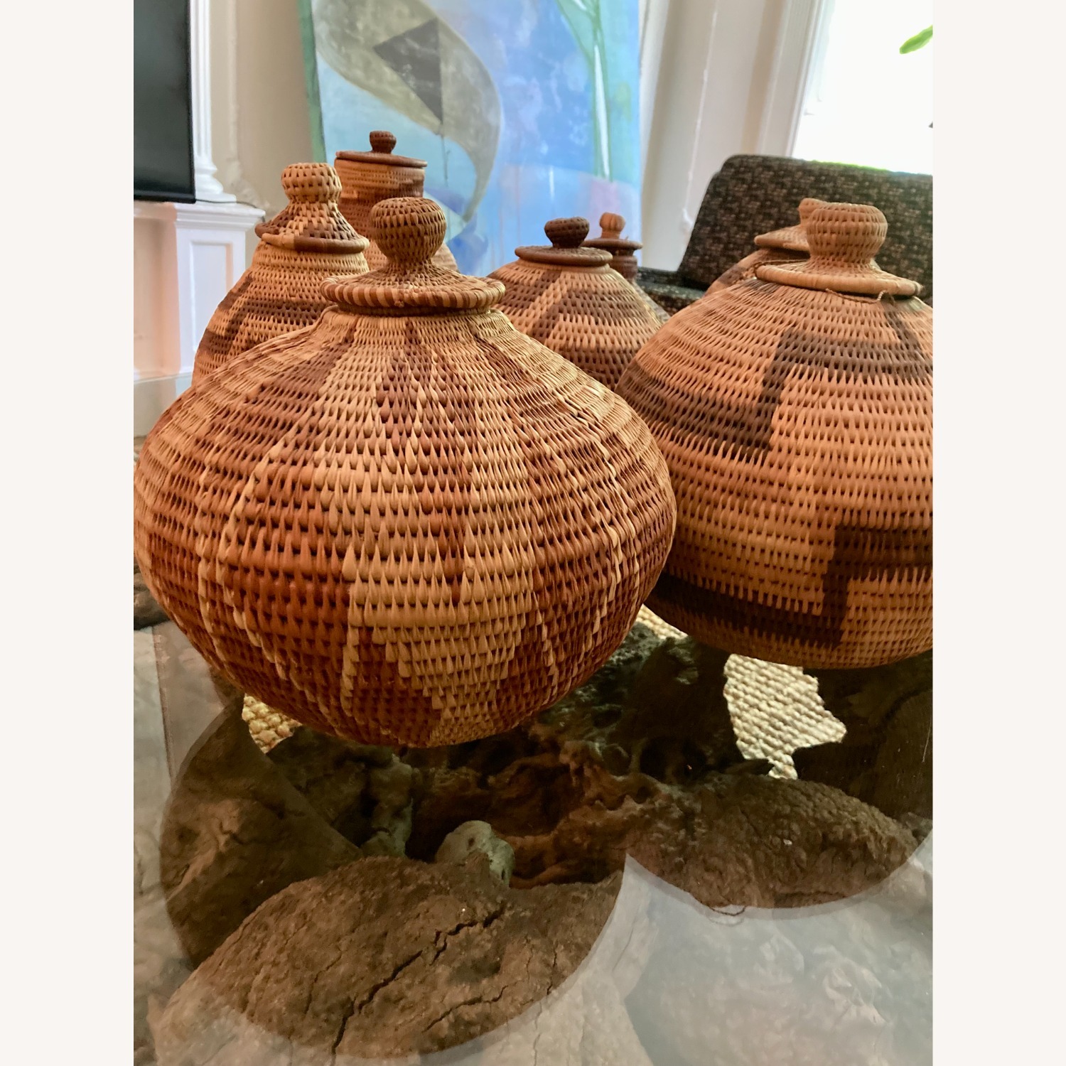 Collection of 8 Handwoven Baskets - image-1
