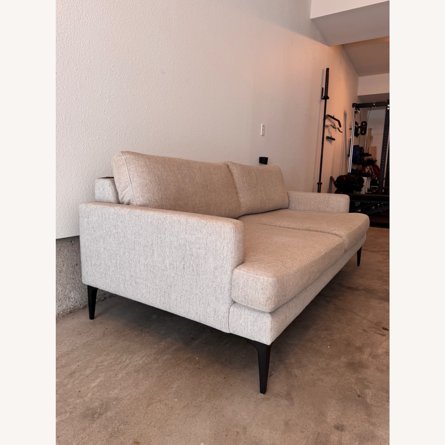 West Elm Andes 76.5” Sofa Stone Twill - image-3