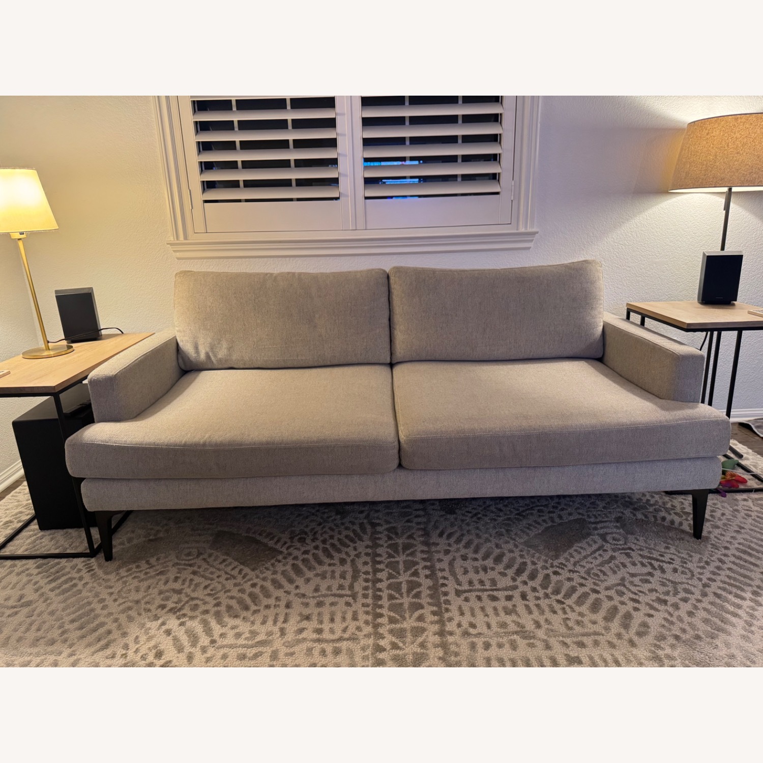 West Elm Andes 76.5” Sofa Stone Twill - image-2