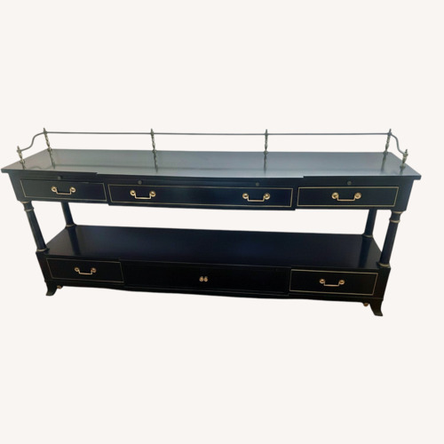 Used Vintage Black Sideboard Credenza for sale on AptDeco