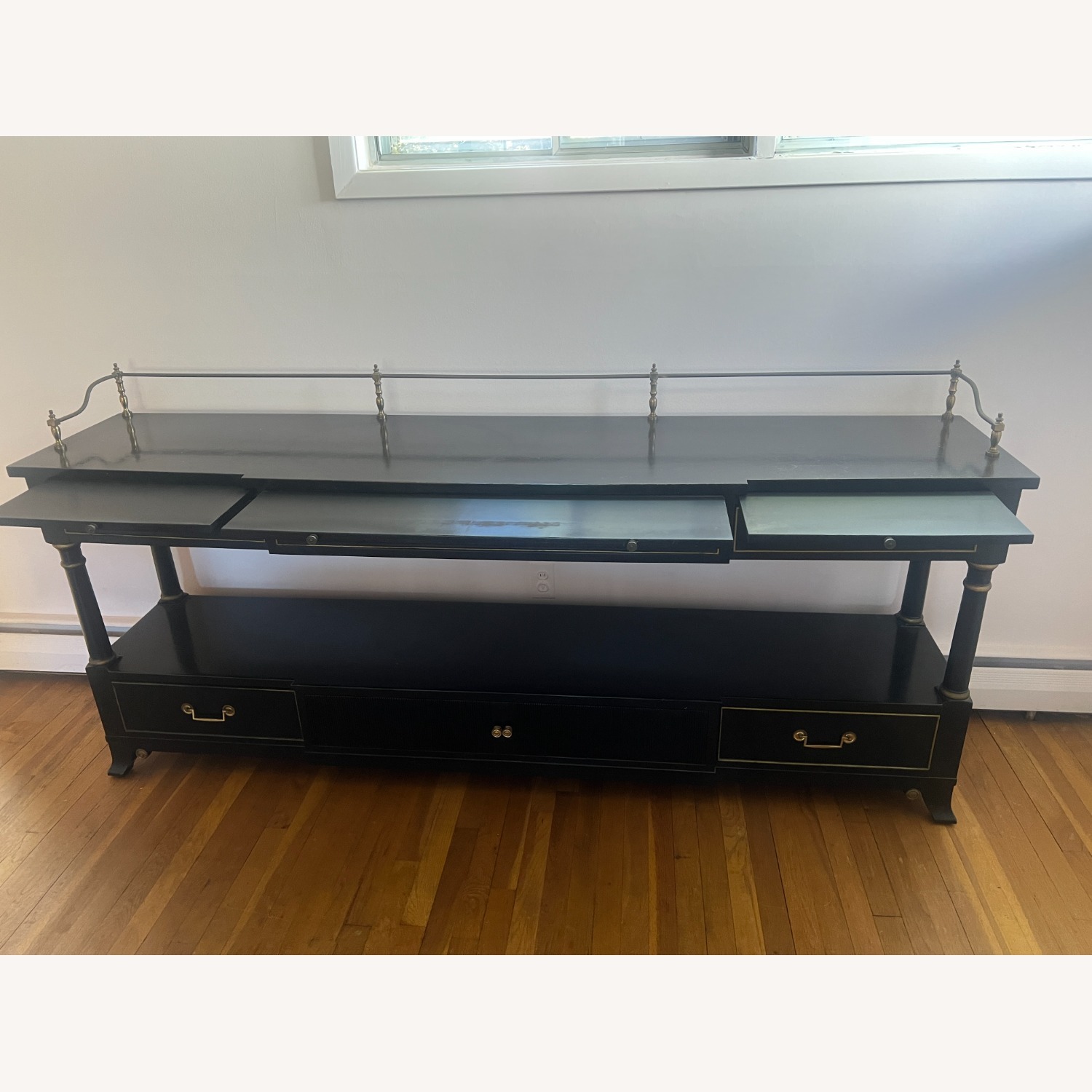 Vintage Black Sideboard Credenza - image-2