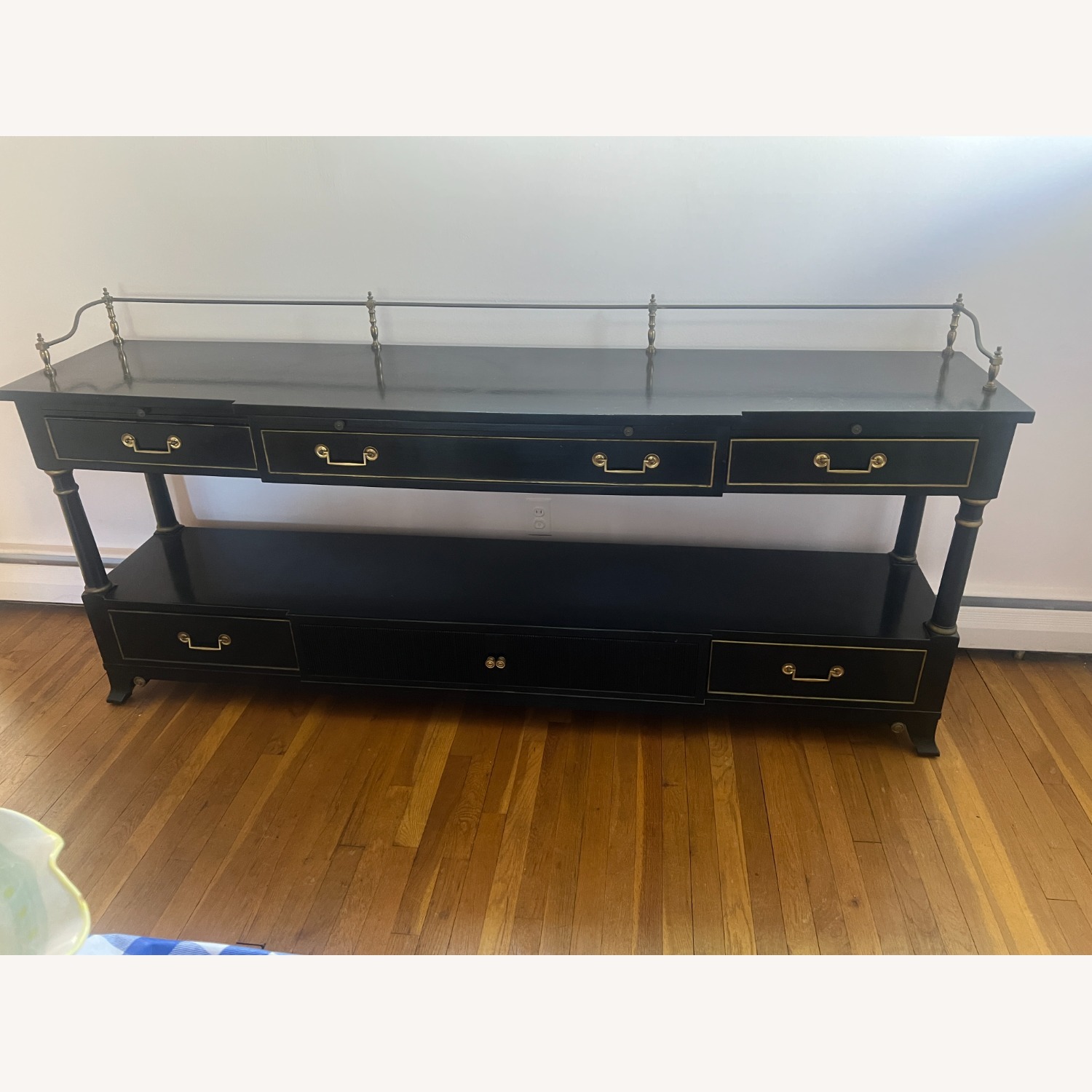 Vintage Black Sideboard Credenza - image-1