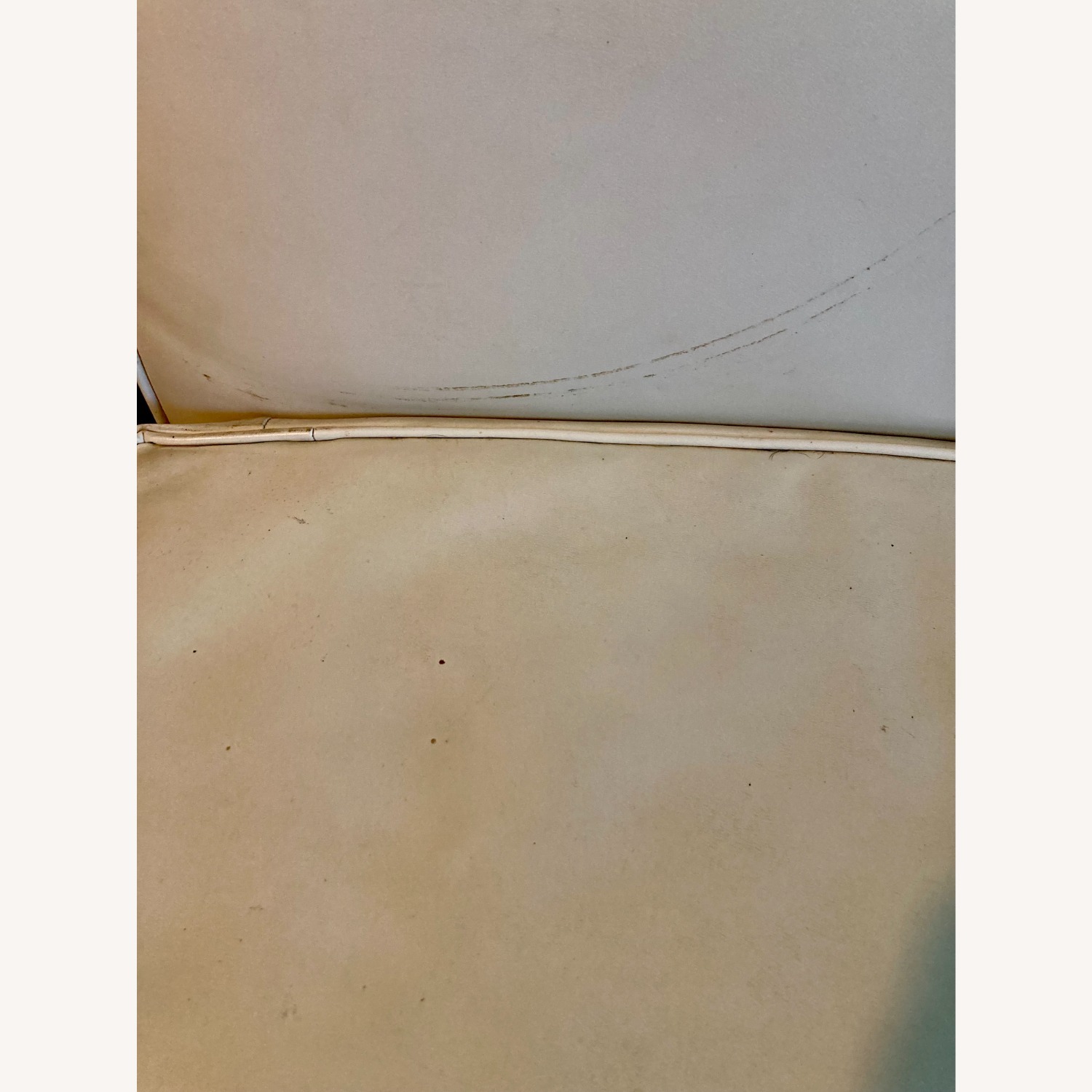 Vintage Curved Hollywood Regency Leather Sofa - image-5