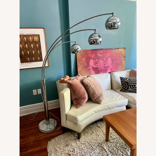 Used Vintage 3-Arm Chrome Arc Floor Lamp for sale on AptDeco