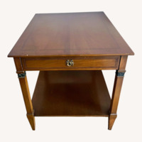 Vintage/Antique Finds Dark Brown Wood Side Table