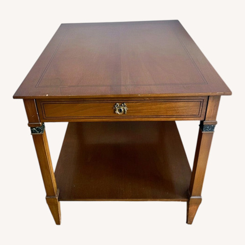 Used Vintage/Antique Finds Dark Brown Wood Side Table for sale on AptDeco