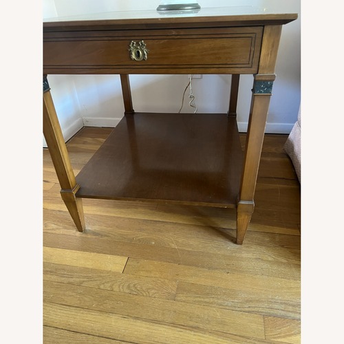 Used Vintage/Antique Finds Dark Brown Wood Side Table for sale on AptDeco