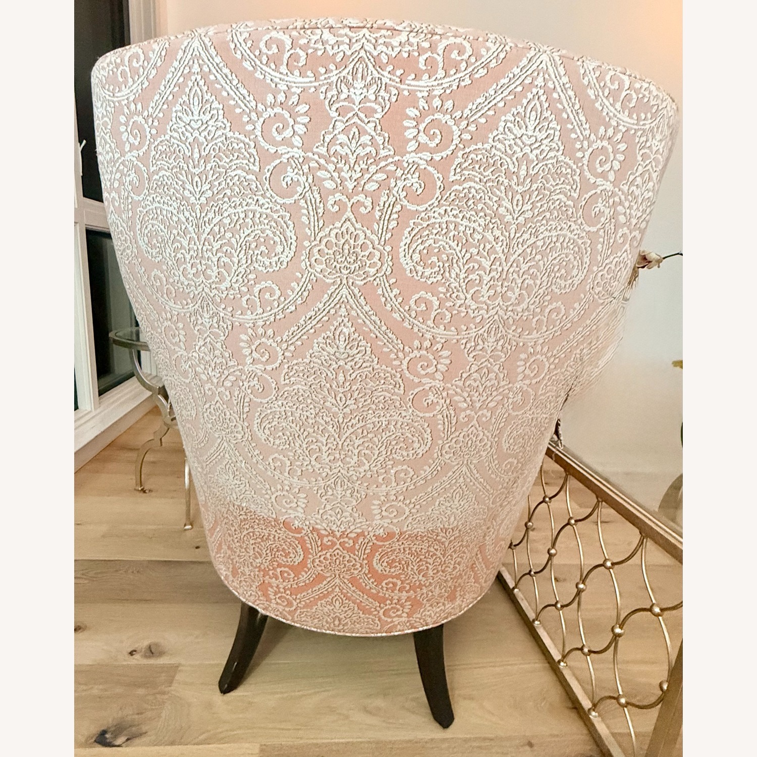 Ethan Allen Pink Fabric Accent Chair - image-4