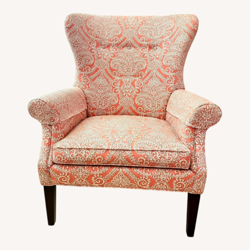 Used Ethan Allen Pink Fabric Accent Chair for sale on AptDeco