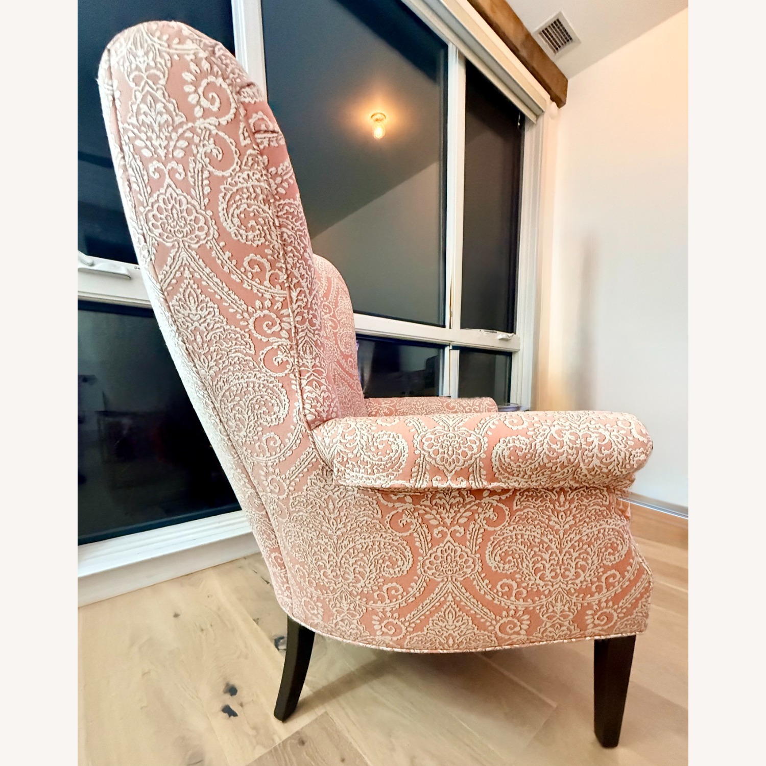 Ethan Allen Pink Fabric Accent Chair - image-6