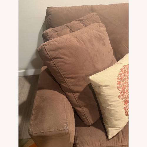 Used Crate & Barrel Microsuede sectional for sale on AptDeco