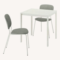 IKEA White Dining Chairs + Table